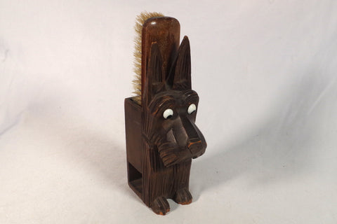 Cute Scottish Terrier Shoe Brush and Holder